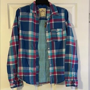 Hollister Plaid Long Sleeve Shirt - Women’s Size M